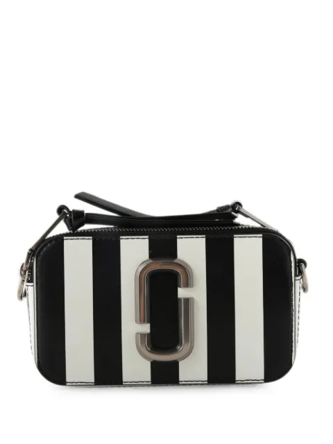 Marc Jacobs The Snapshot striped cross body bag Black 2P6HCR022H01002