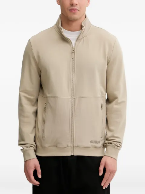 GUESS USA zip-up panelled sweater Neutrals Z6GQ04K2833