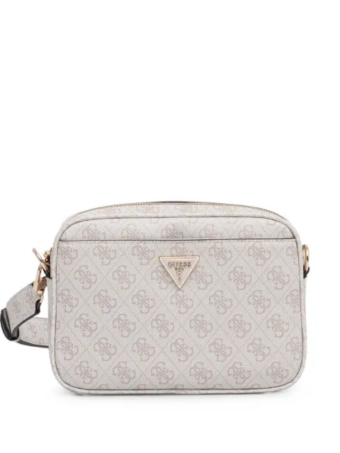 GUESS USA monogram-print logo-plaque shoulder bag Neutrals HWSG6974140