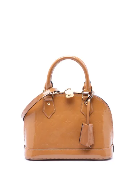 Louis Vuitton Pre-Owned 2013 Monogram Vernis Alma BB satchel Brown DAELWCQEOYBX9USG