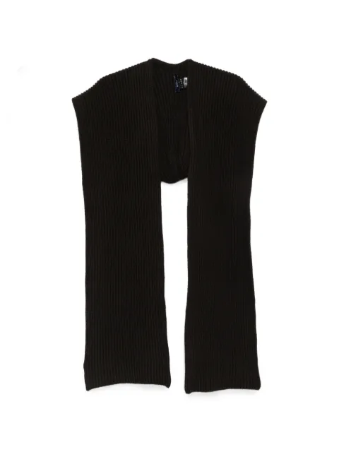 Soeur Loretta ribbed-knit scarf Black ECH1456LORETTA
