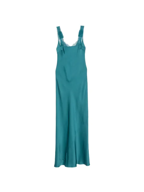 Forte Forte lace-trim satin maxi dress Blue 15070MYDRESS