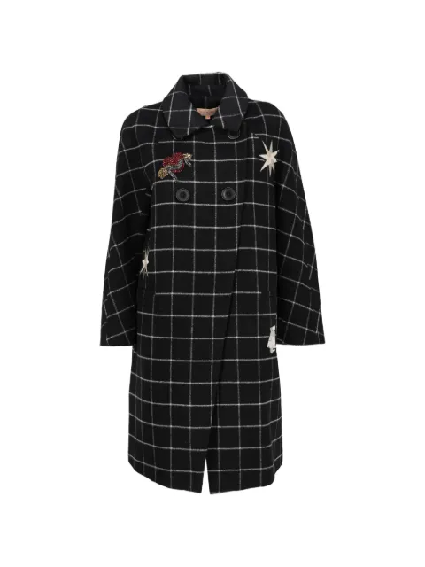 Vintage checkered embroidered coat Black CVM262222