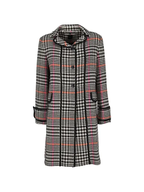 Vintage English style patterned coat Black CVM26227