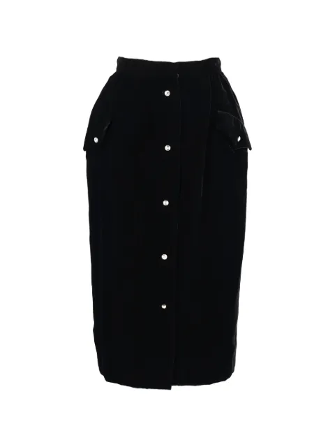 Valentino Garavani Pre-Owned button-up pencil midi skirt Black MR260725157