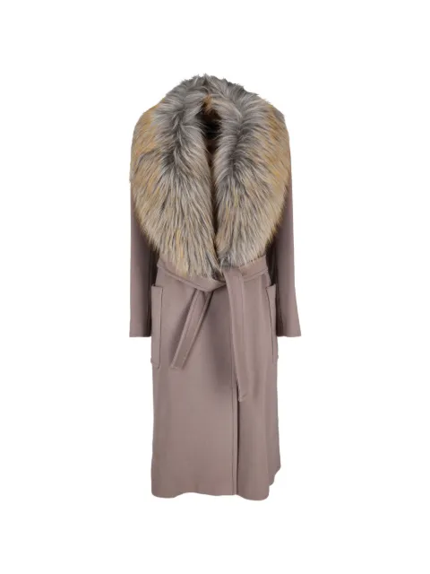 MAX&Co. belted faux-fur coat Purple CVM26229