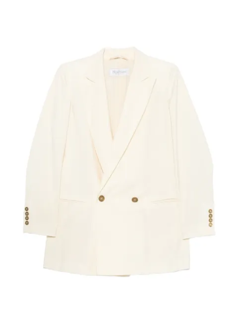 Max Mara double-breasted peak-lapel blazer Neutrals 2621046031600
