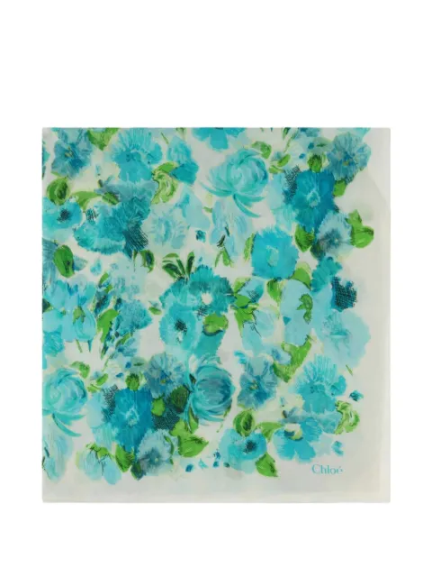 Chloé Wild Flowers floral-print sarong Blue CH26UTP01CNV