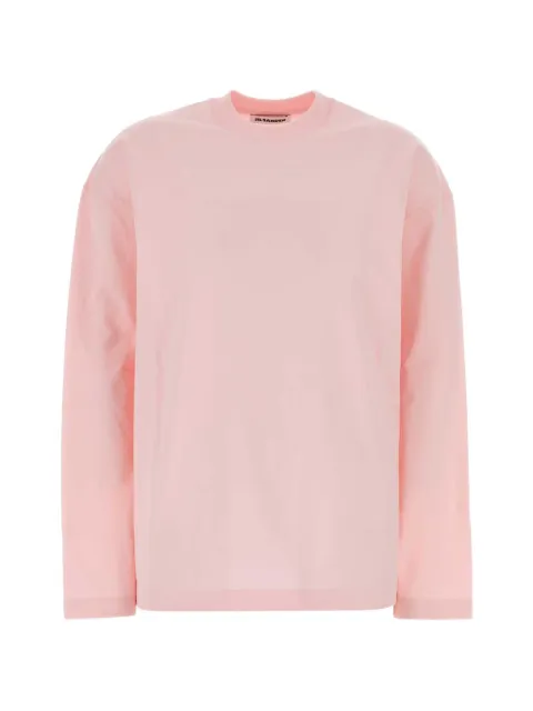 Jil Sander long-sleeved crew-neck T-shirt Pink J02GC0174J20348