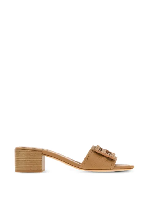 FENDI Baguette leather sandals Neutrals 8R8862AQY2