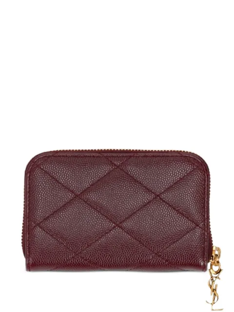 Saint Laurent Cassandre Bijou quilted wallet Red 862443AAGA8