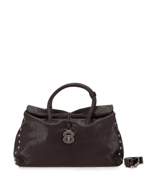 Zanellato Dotta Tobacco XL studded leather tote bag Brown 0687552100000XL