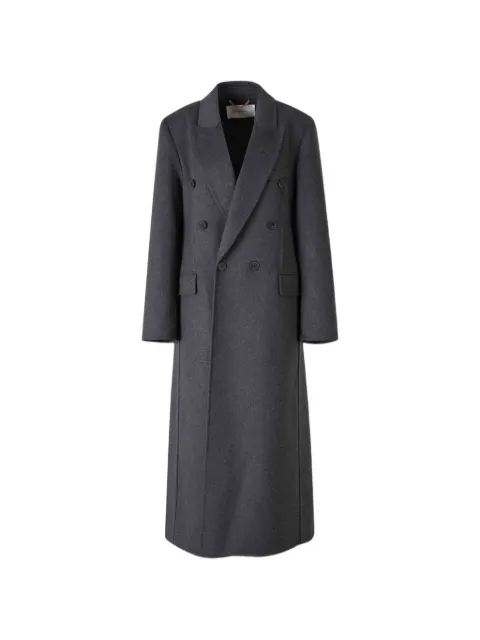 Victoria Beckham double-breasted button-fastening coat Grey 1126WCT006440B