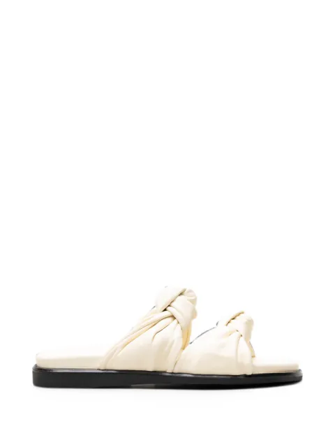 Dear Frances Tye knot-detail sandals White DFTS07