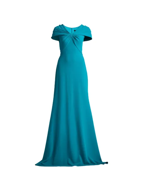 Tadashi Shoji twist-detail off-shoulder maxi dress Blue BOS26277L