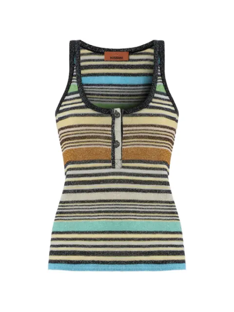 Missoni striped metallic-thread top Blue DS26SK19BR0158