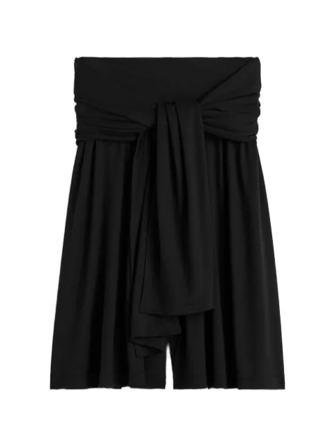 TOTEME tie-waist shorts Black 263WRB0415FB0419001