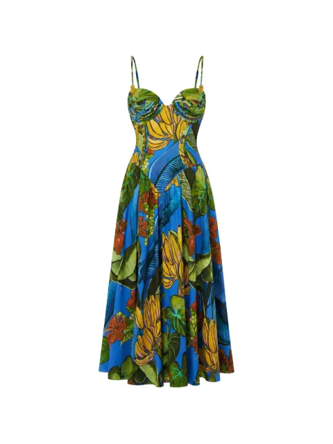 FARM Rio floral-print maxi dress Blue 348941