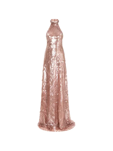 Catherine Regehr sequin-embellished halterneck dress Pink 1589