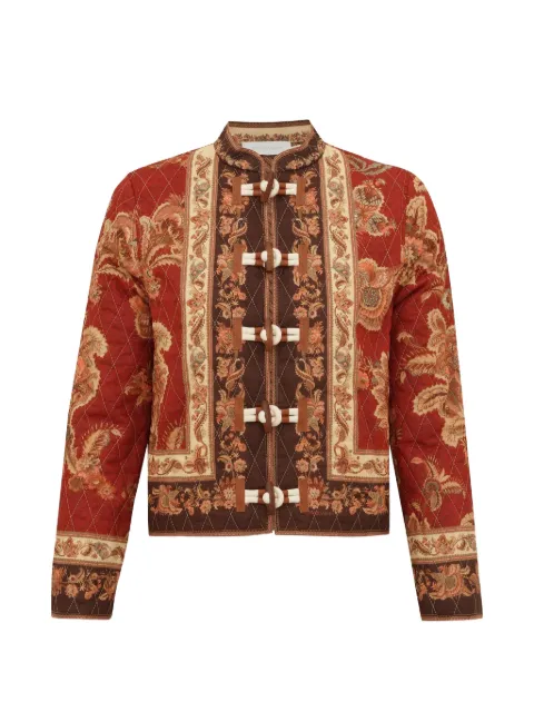 ZIMMERMANN Aster quilted floral-print bomber jacket Red 7963JSS261