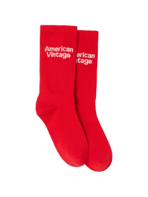 American Vintage Clypsun ribbed socks Red CLY00BH26