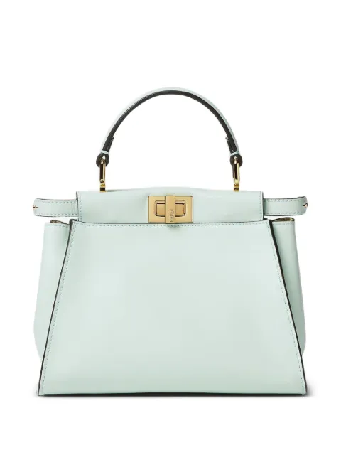 FENDI Peekaboo leather shoulder bag Blue 8BN244AWQ8