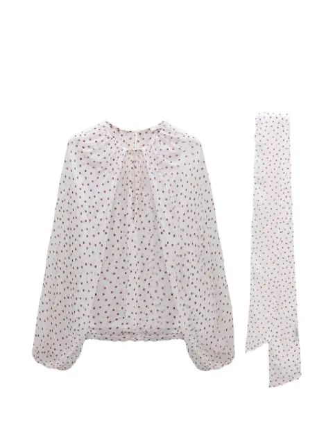 Dorothee Schumacher Dancing Dots polka-dot blouse White 549126