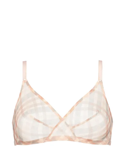 ERES Loch check-pattern bra Neutrals 64035