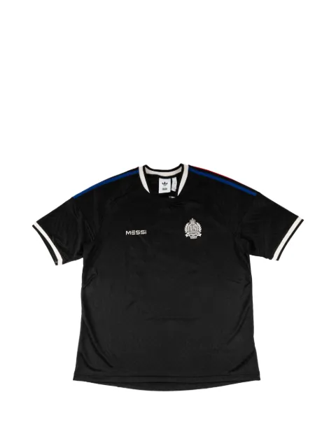 KITH x Messi x Adidas embroidered-logo T-shirt Black ADKR0078