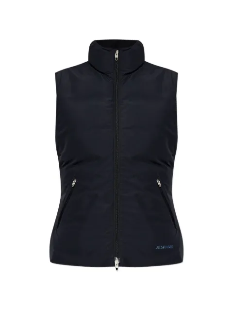 Jil Sander logo-print high-neck gilet Blue J02AF0139J74276