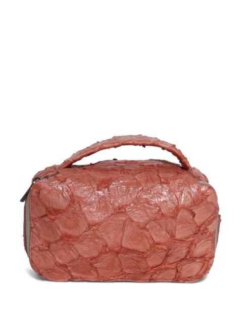 Rick Owens leather coral wash bag Pink RA01F0813LPR