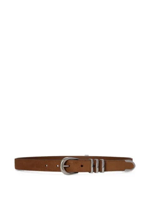 Lauren Ralph Lauren metal-keeper suede belt Brown 412P11809