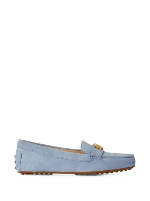 Lauren Ralph Lauren Barnsbury logo-plaque suede loafers Blue 802821629