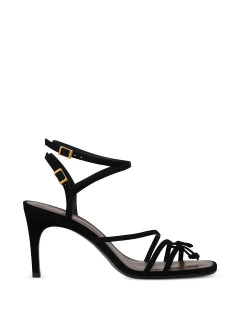 POTAMY bow-detail suede sandals Black PP01296CN011BLACK25S