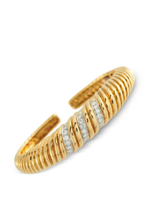 Tiffany & Co. Pre-Owned diamond textured bracelet Gold TI16051926