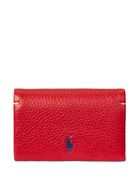 Polo Ralph Lauren Play Leather Snap card case Red 427949873007