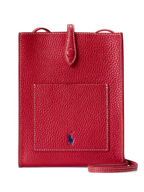 Polo Ralph Lauren pebbled leather crossbody bag Red 427960562006
