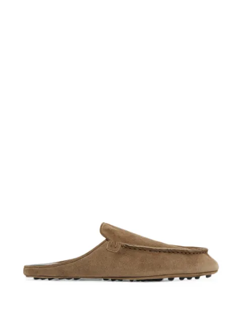 Mansur Gavriel Moccasin suede mules Brown WP26H098SN