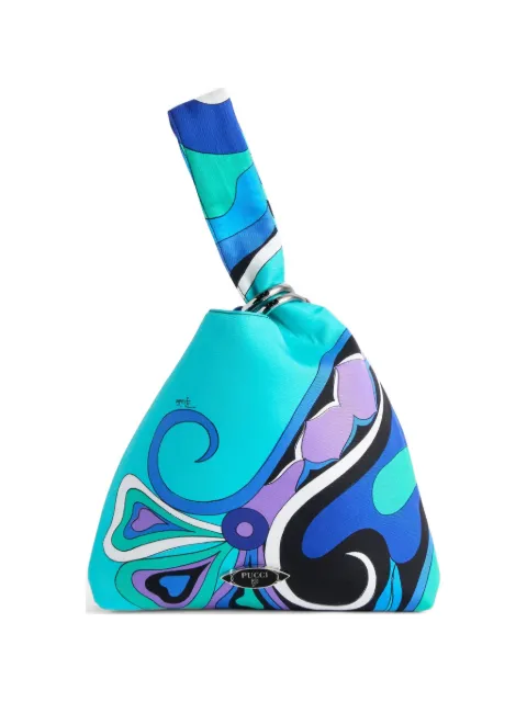 PUCCI Emilio Orchidee-print knot bag Blue 6HBD656H731