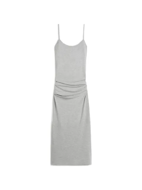 TOTEME draped slip mélange midi dress Grey 263WRD0345FB0656039