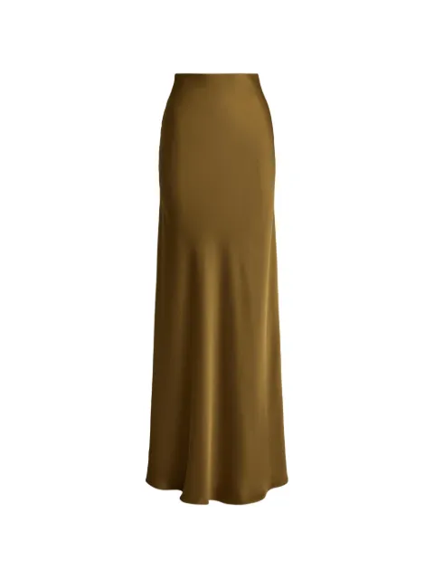 Lauren Ralph Lauren satin charmeuse maxi skirt Brown 200P13810005