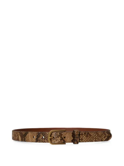 Lauren Ralph Lauren python-embossed leather belt Brown 412P15695