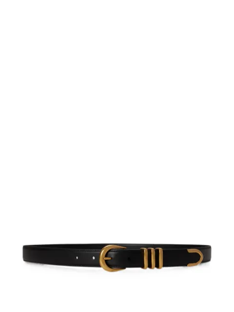 Lauren Ralph Lauren metal-keeper skinny belt Black 412P15696