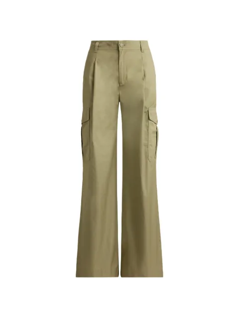 Lauren Ralph Lauren pleated wide-leg cargo pants Green 200P13670