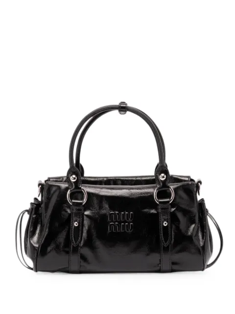 Miu Miu glossy leather handbag Black 5BA3332A44VOOO
