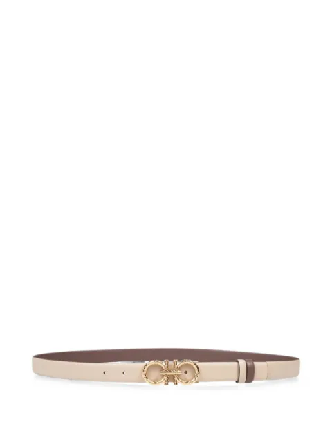 Ferragamo Gancini reversible leather belt Neutrals 230359