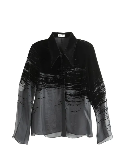 Grace Ling Glitch tailored shirt Black GLITCHSHIRT
