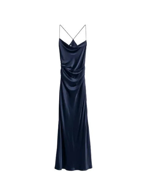 The Sei cowl-neck bias-cut maxi dress Blue TS9235
