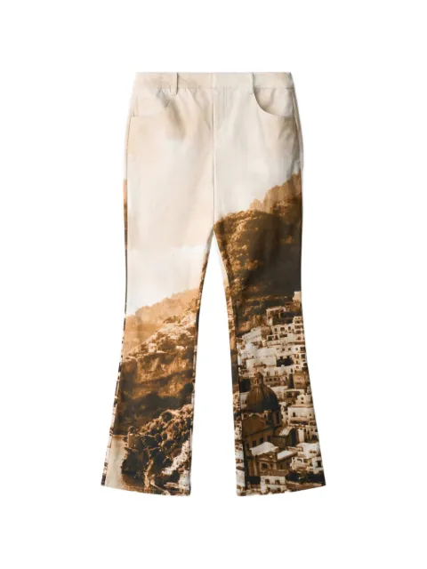 STAUD Andie landscape-print trousers Brown R26P4121CI