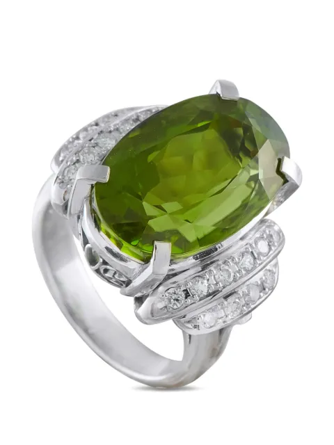 LB Exclusive peridot and diamond ring Silver MF21052126